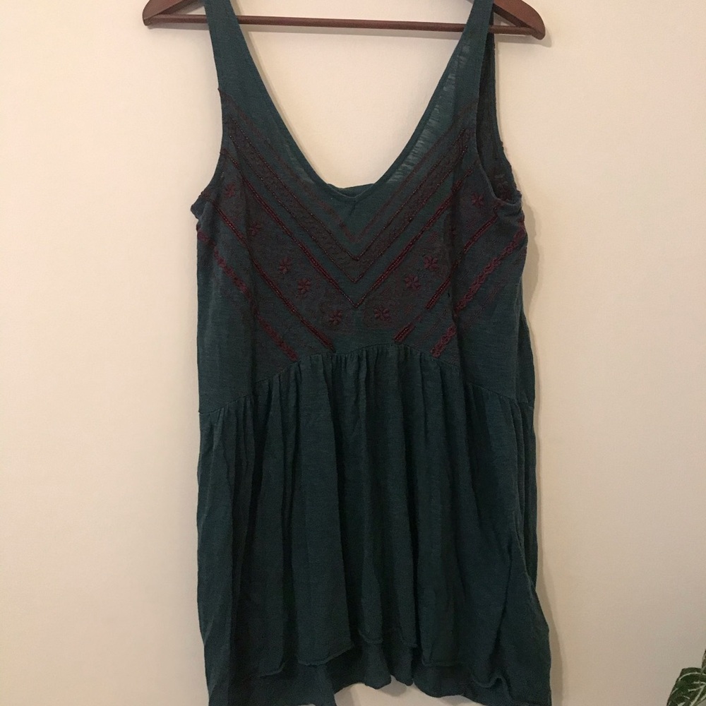 Boho teal tank